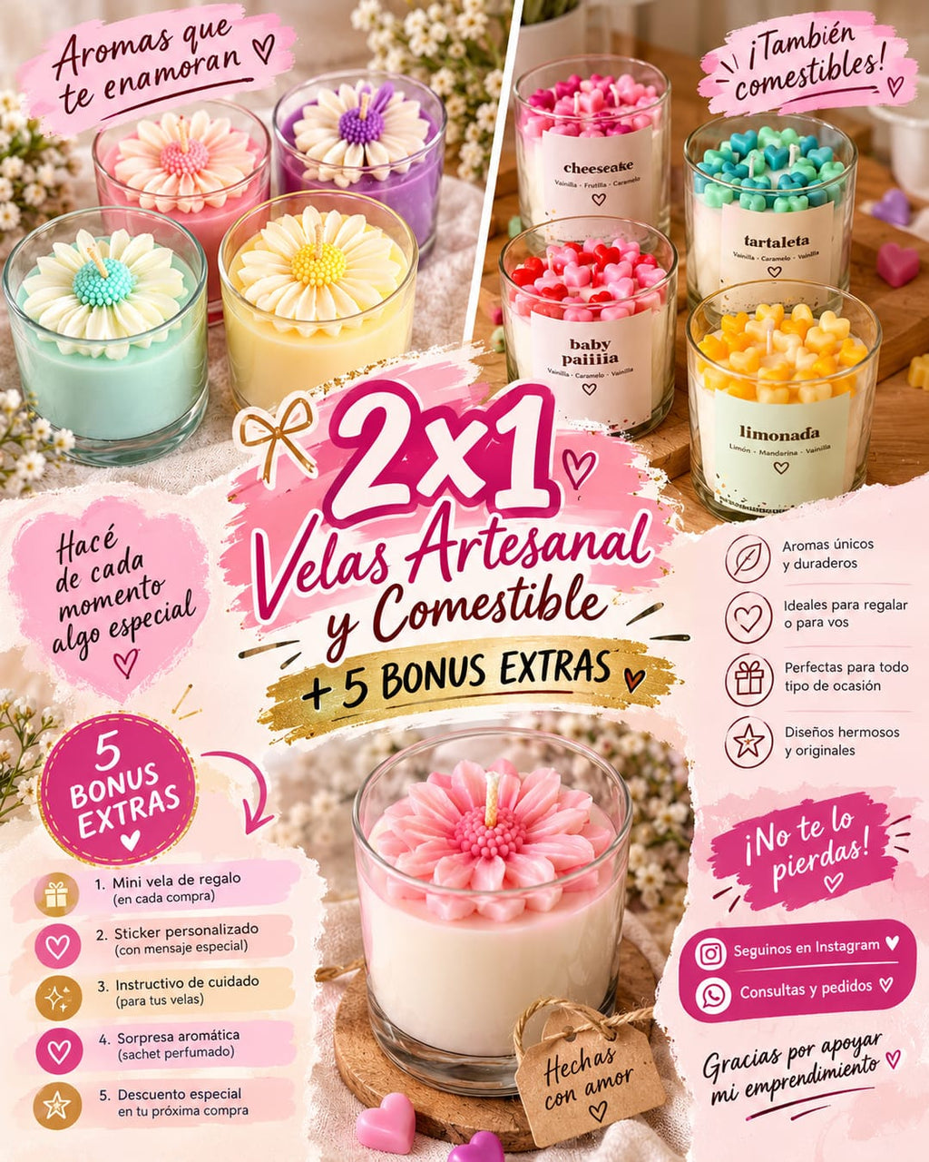 curso en video de velas aromaticas artesanales y comestible + 5 bonus de regalo .