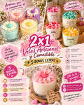 curso en video de velas aromaticas artesanales y comestible + 5 bonus de regalo .